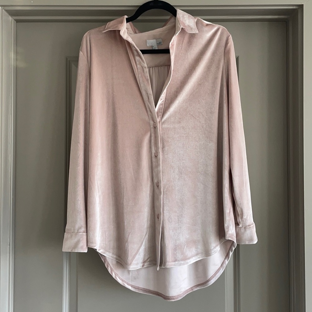 Velvet button down